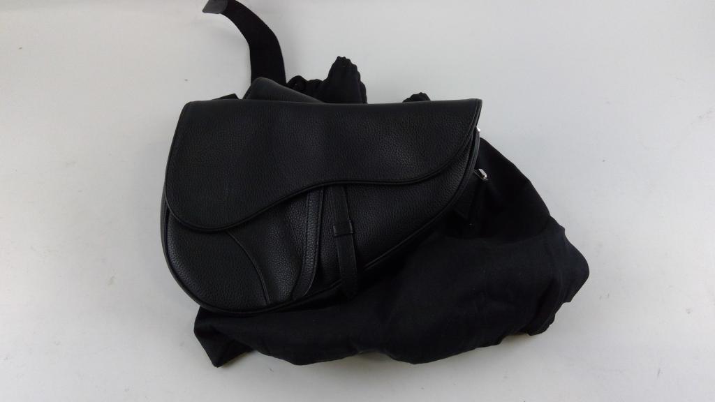Dior Black Leather Saddle Bag - Doublechecked By Entrupy