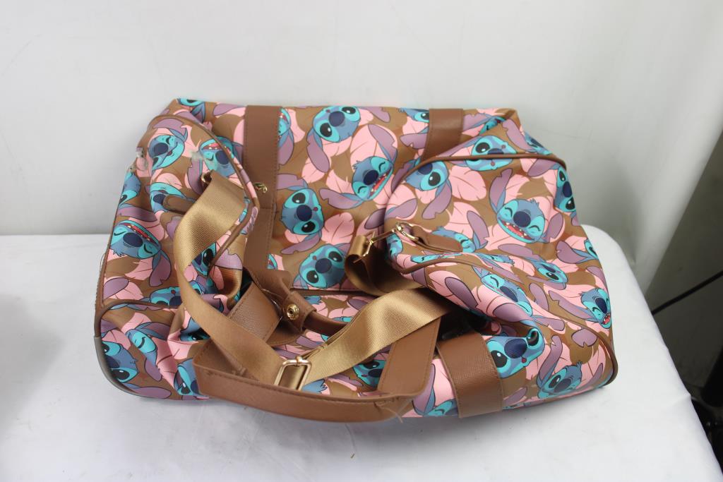 Disney Stitch Rolling Duffel Bag, Houndstooth Travel Bag, And More, 4 Pieces
