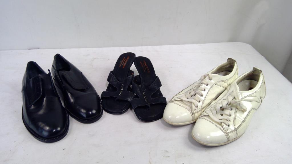 Donald Pliner Heels Size 8, Rossetti One, Vibram Leather, 3 Pairs