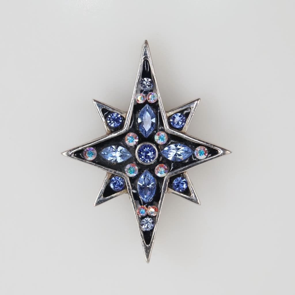 Donegal Square Sterling Silver Bethlehem Midnight Star Pendant