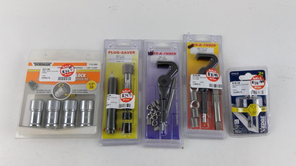 Dorman Wheel Locks, Bosch Hole Saw Bit, And More, 5 Pieces