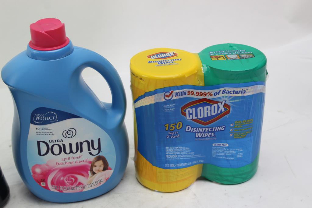 Downy Fabric Softener And Scent Boosters, Palmolive Dish Soap, Clorox Wipes 4 Pieces Property Room