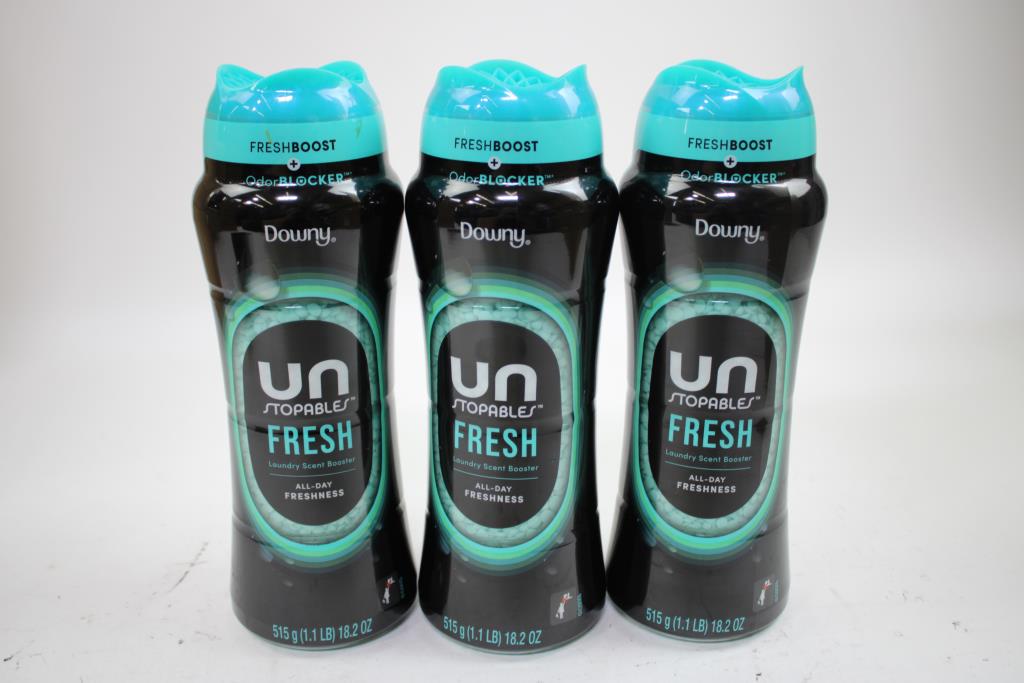 Downy Unstopables Fresh Laundry Scent Booster, 1.1lb, 3 Pieces
