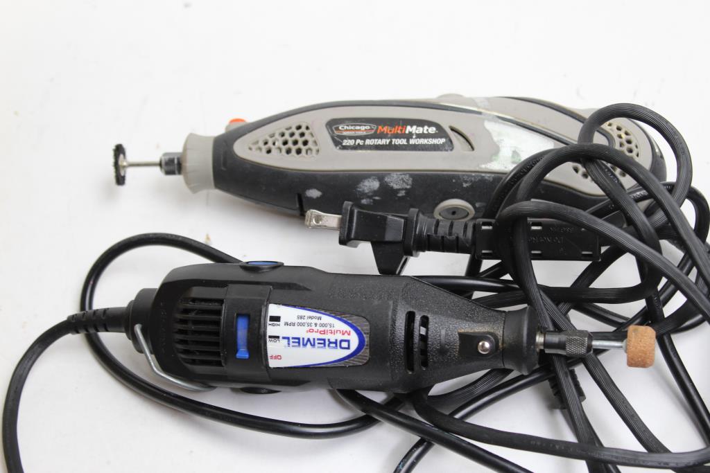 Dremel And Chicago Electric Power Tool Bulk Lot, 3 Pieces Property Room