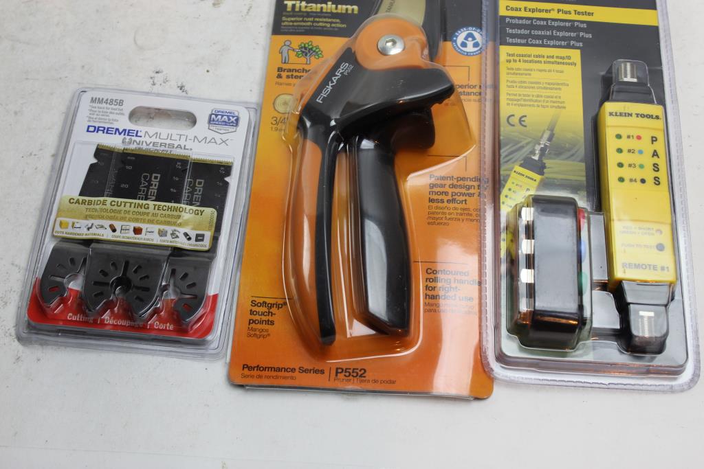 Dremel, Klein Tools, Friskars Assorted Tools 3 Pieces | Property Room