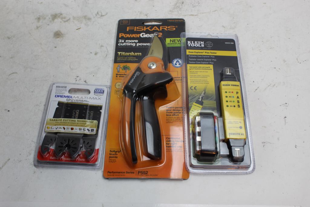 Dremel, Klein Tools, Friskars Assorted Tools 3 Pieces | Property Room