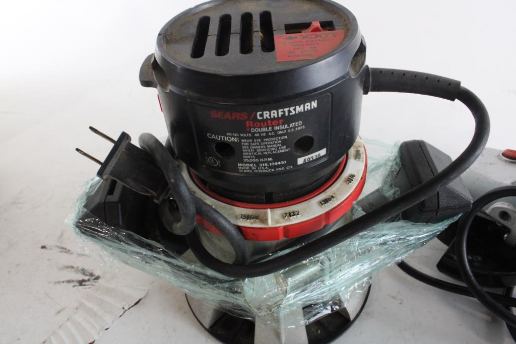 DrillMaster Angle Grinder & Craftsman Router, 2 Pieces | Property Room