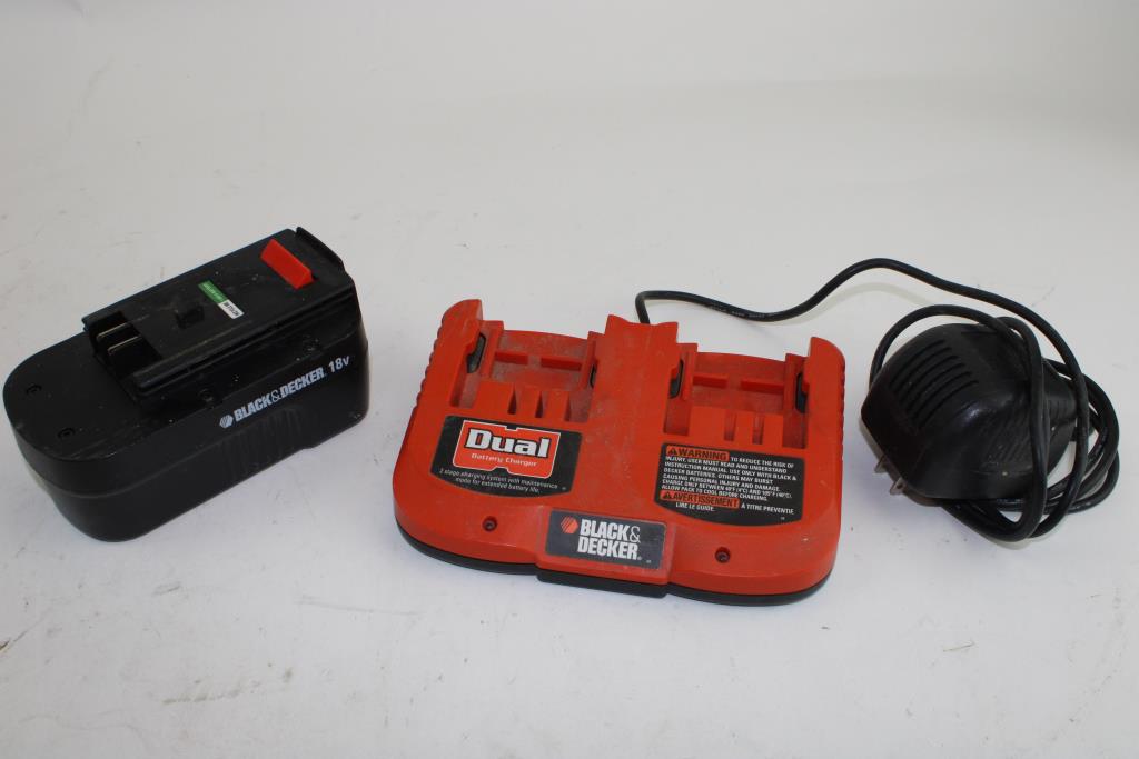 Dual Battery Charger, Black And Decker Battery 2 Pieces Property Room