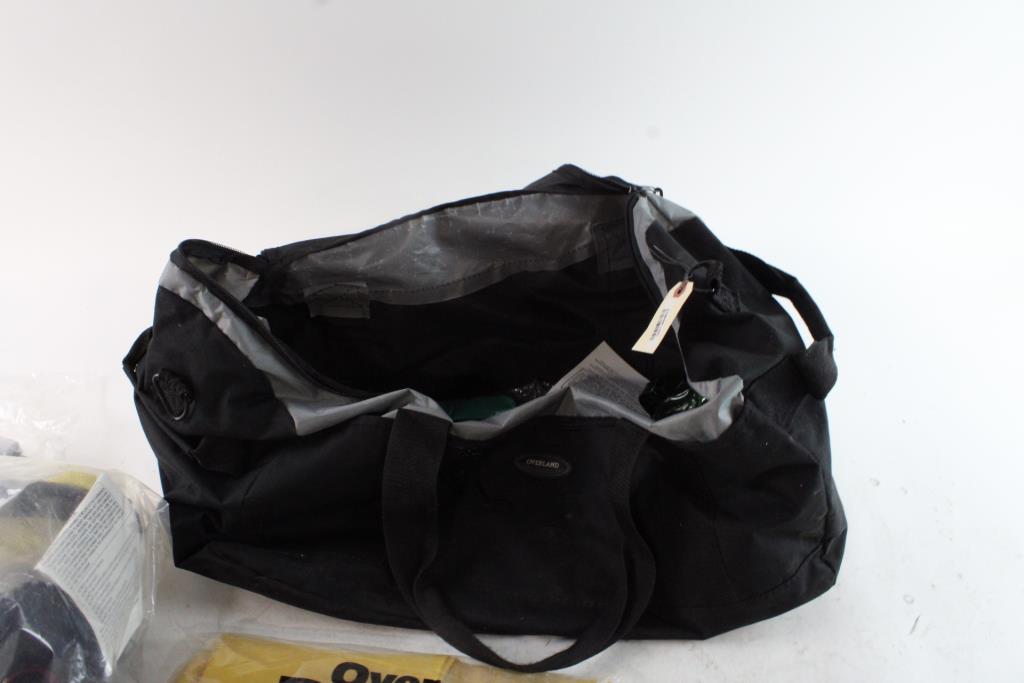 Duffle Bag With Respirator And Other Hazmat Equipment Property Room
