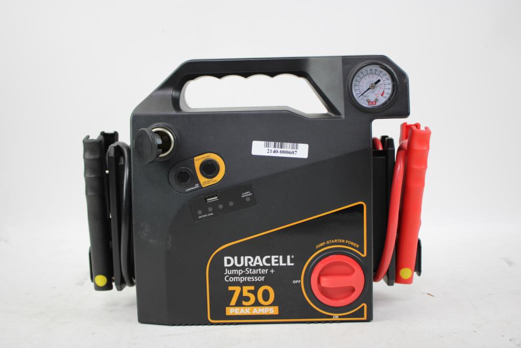Duracell 750 Peak Amp Jump-Starter + Compressor