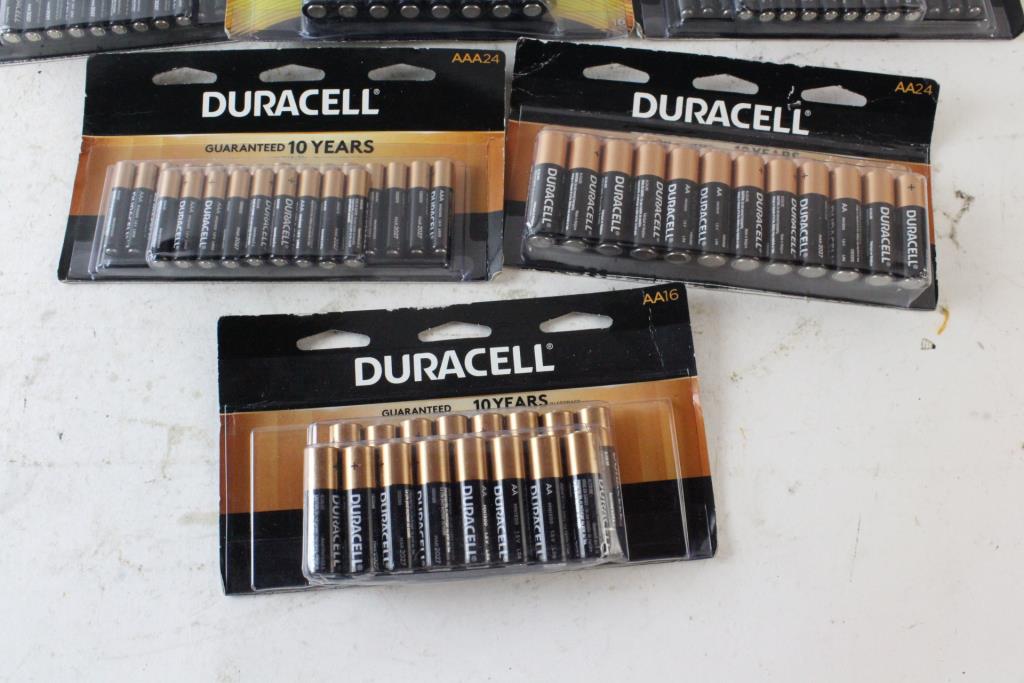 Duracell Batteries, AA And AAA, 16 And 24 Packs, 9 Pieces Property Room