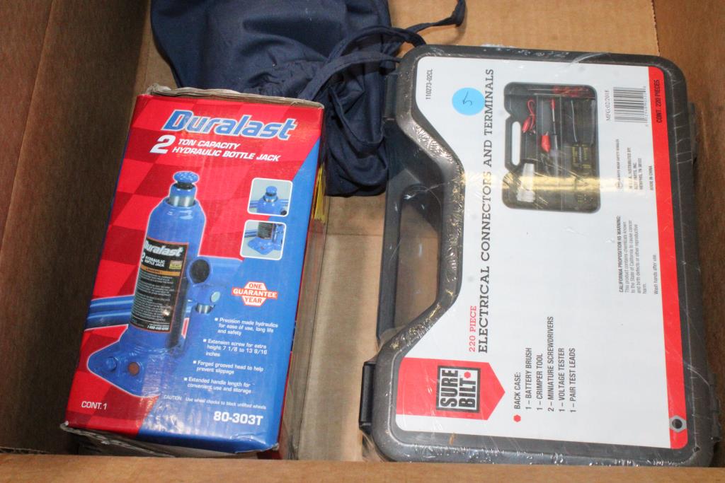 Duralast Bottle Jacks And SureBilt Electric Connectors And Terminals