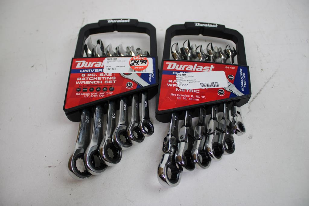 Duralast Ratcheting Wrench Sets, 2 Pieces