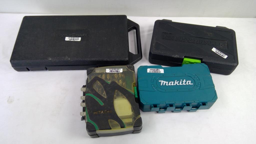 DynaCraft, Pittsburgh Ratchet And Socket Kit, Makita, Hitachi Drill Bits Kits, 4 Pieces