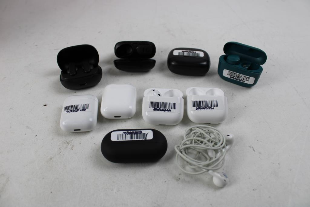 Earbuds Bulk Lot, MISSING PAIRS, LOOSE EARBUDS, 16 Pieces