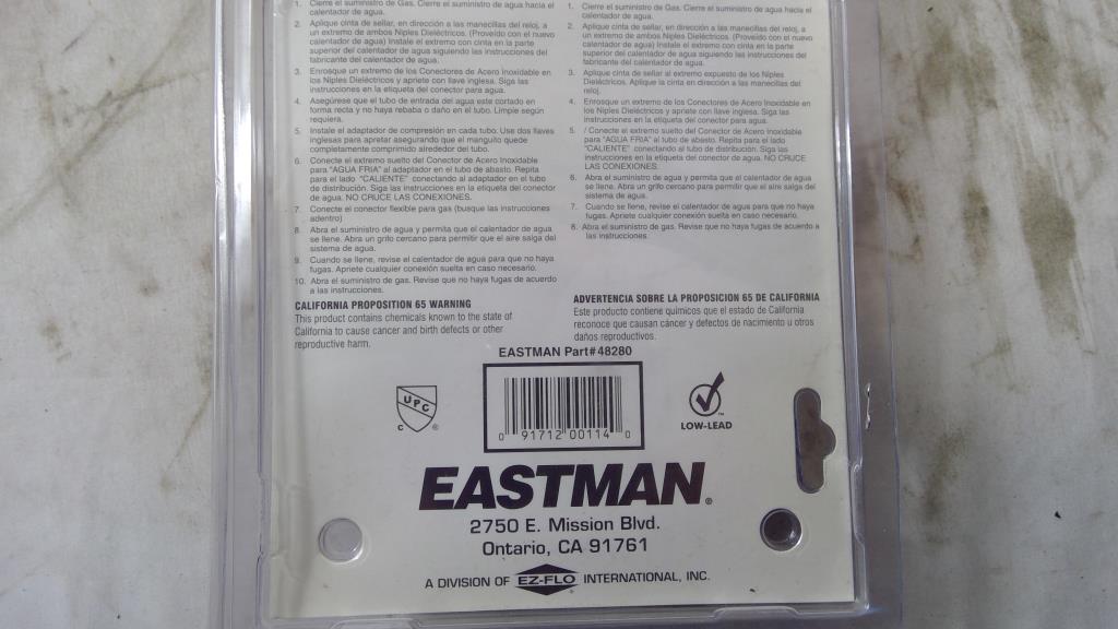 Eastman Waterflex Gas Water Heater Installation Kit Property Room