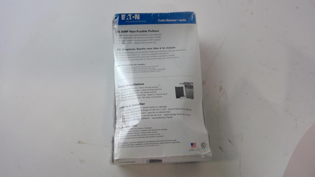 Eaton 60 Amp Nonfusible Pullout Air Conditioner Disconnect And