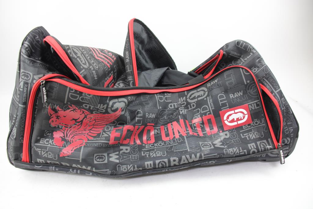 Ecko Unlimited Metro Rolling Duffel And Nike Gym Bag
