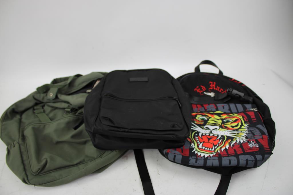 Ed Hardy, Jujube, And More Backpacks, And Bags, 7 Pieces