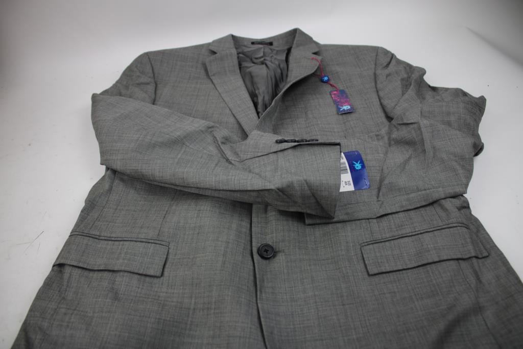 Egara Suit Jacket, Grey, Slim Fit, Size 46 Regular