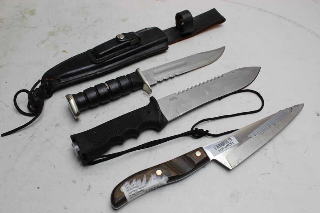 EKCO Flint Arrowhead Chef Knife And More, 3 Pieces Property Room