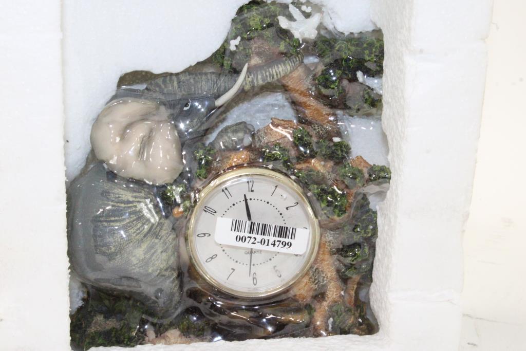 Elephant Desk Clock Figurine Property Room