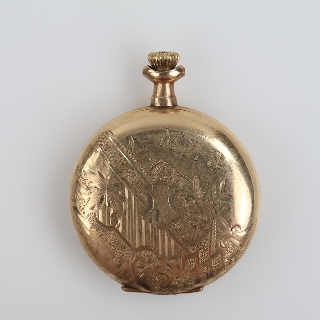 Elgin 10kt GF Hunter Pocket Watch