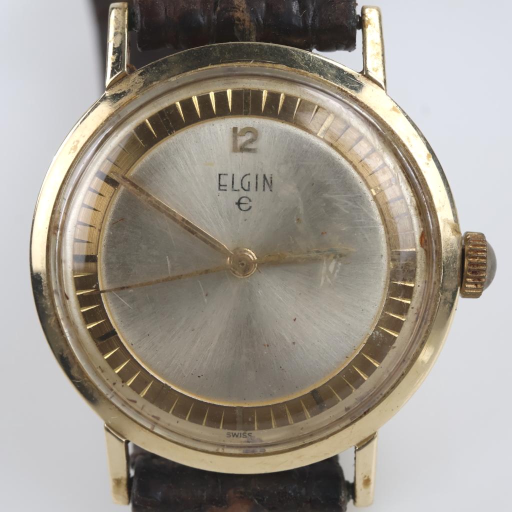 Elgin 14kt Gold Dress Watch - Evaluated By Our Certified Gemologist-AGS/GIA