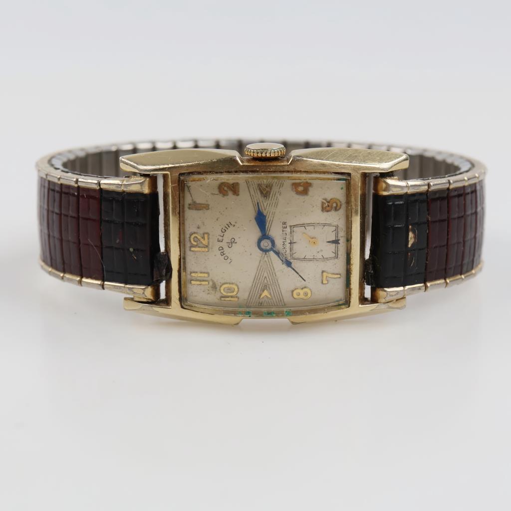 Elgin Lord Elgin Shockmaster Watch 14kt GF Case