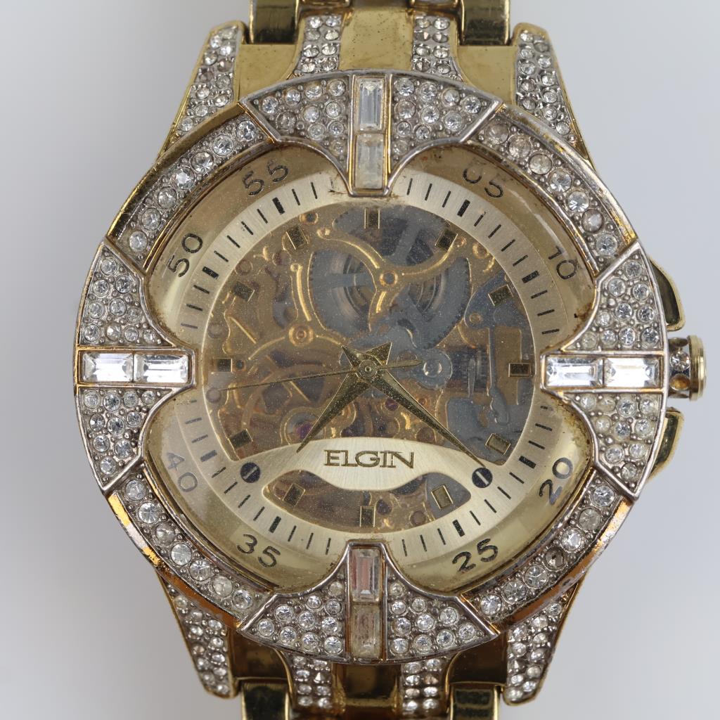 Elgin Skeleton Dial Watch