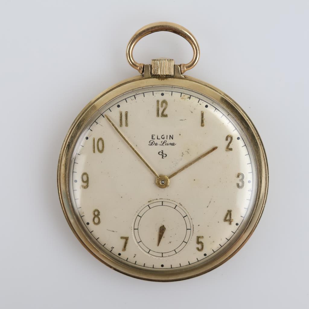 Elgin Watch Co. De Luxe 10kt GF Pocket Watch