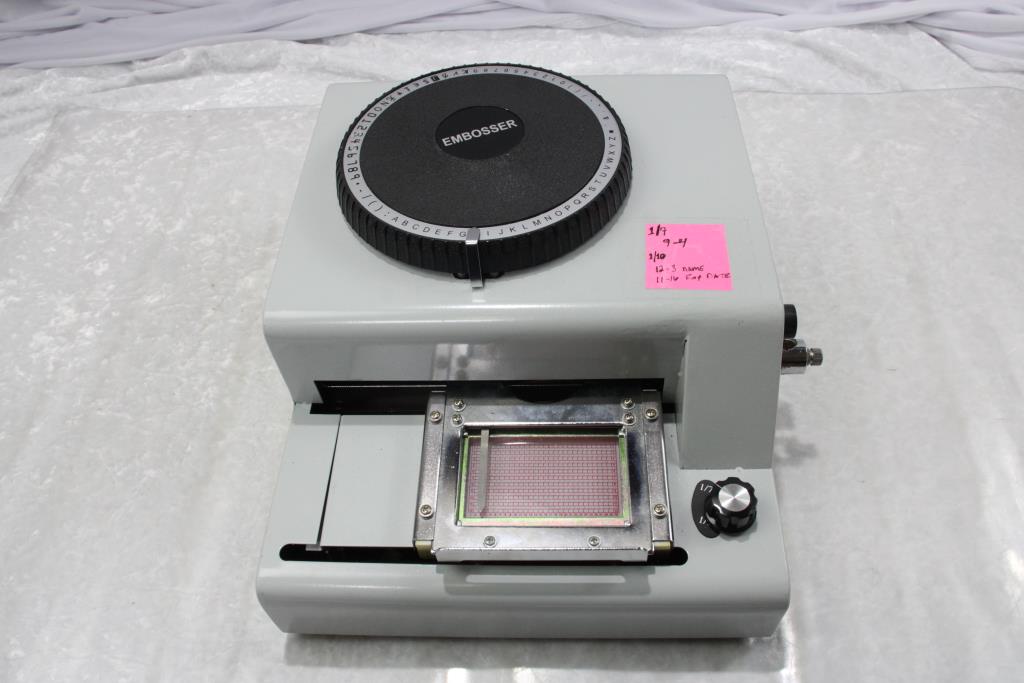 Embosser Property Room