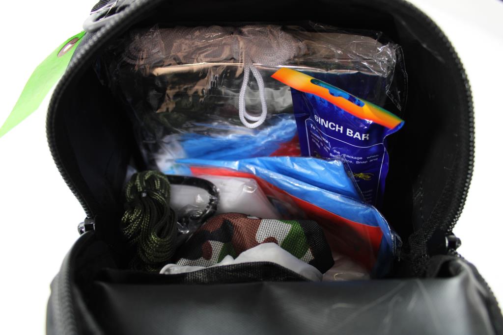 Emergency Bag With Camp Lamp, First Aid Kit, And More