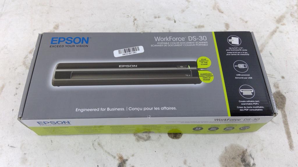 Epson Workforce DS-30 Portable Color Document Scanner
