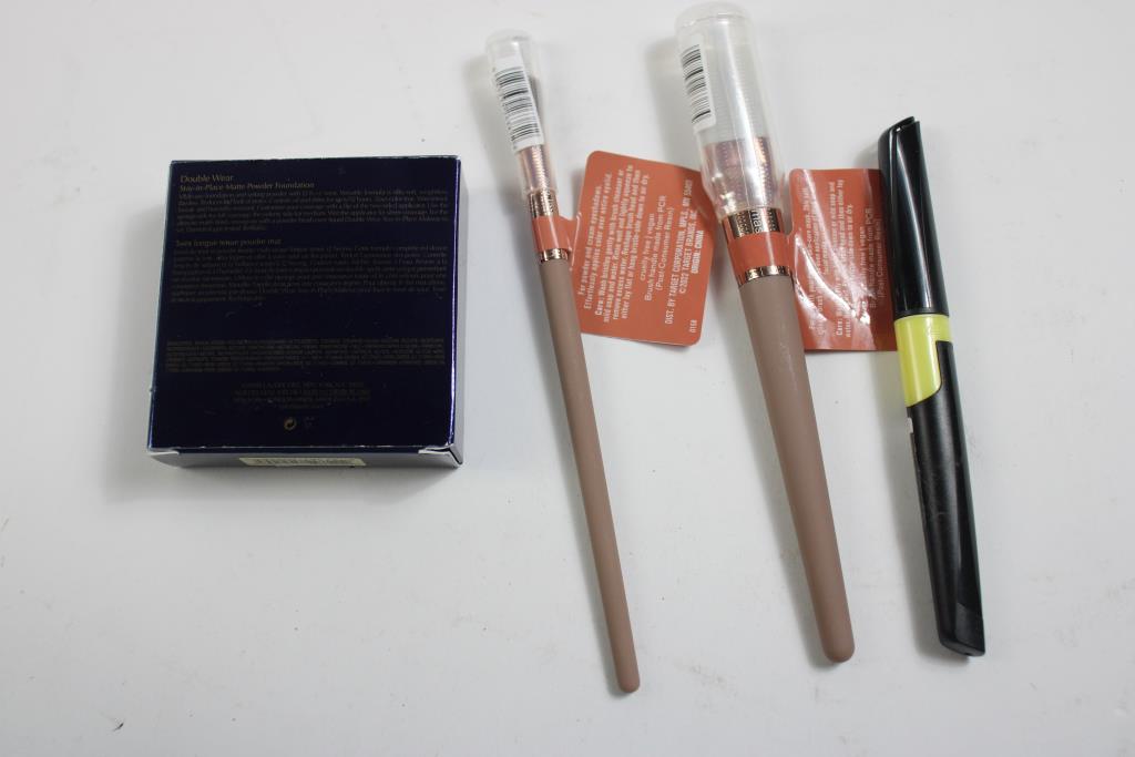 Estee Lauder Double Wear Foundation, Sonia Kashuk Brushes, 3 Pieces