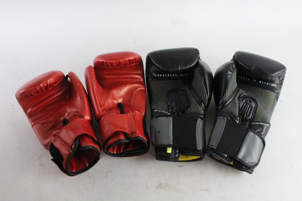 Everlast And Other Boxing Gloves, 2 Pairs Property Room