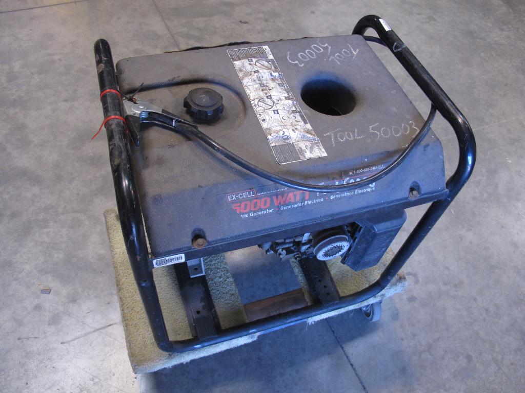 excell exeb5010 2 5000w generator 50003 property room