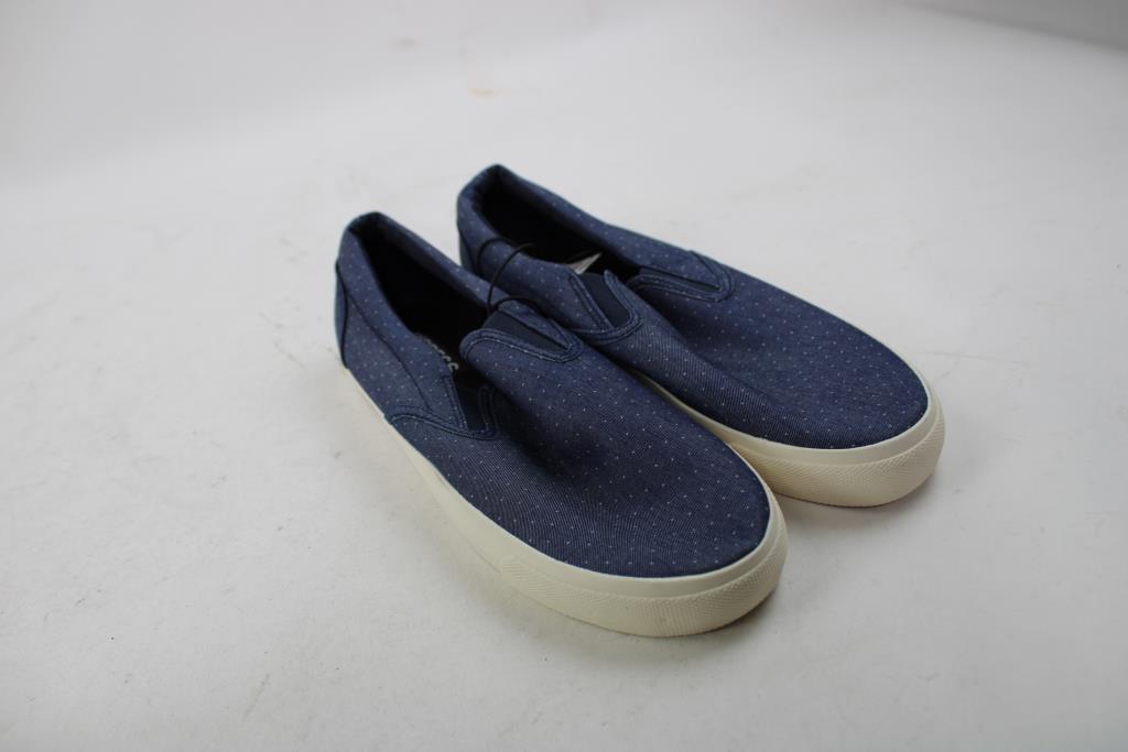 Express Blue Polka Dot Slip-On Shoes, Men's Size 9