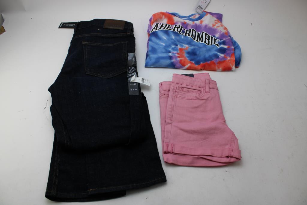 abercrombie kids jean shorts