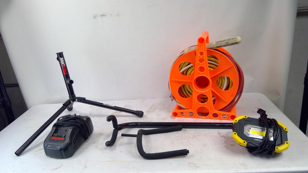 Extension Cord Wheel, Hyper Tough Plugin Work Light