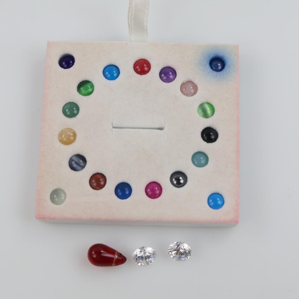 Faceted Loose Craft Stones And Beads, 20+ Pieces