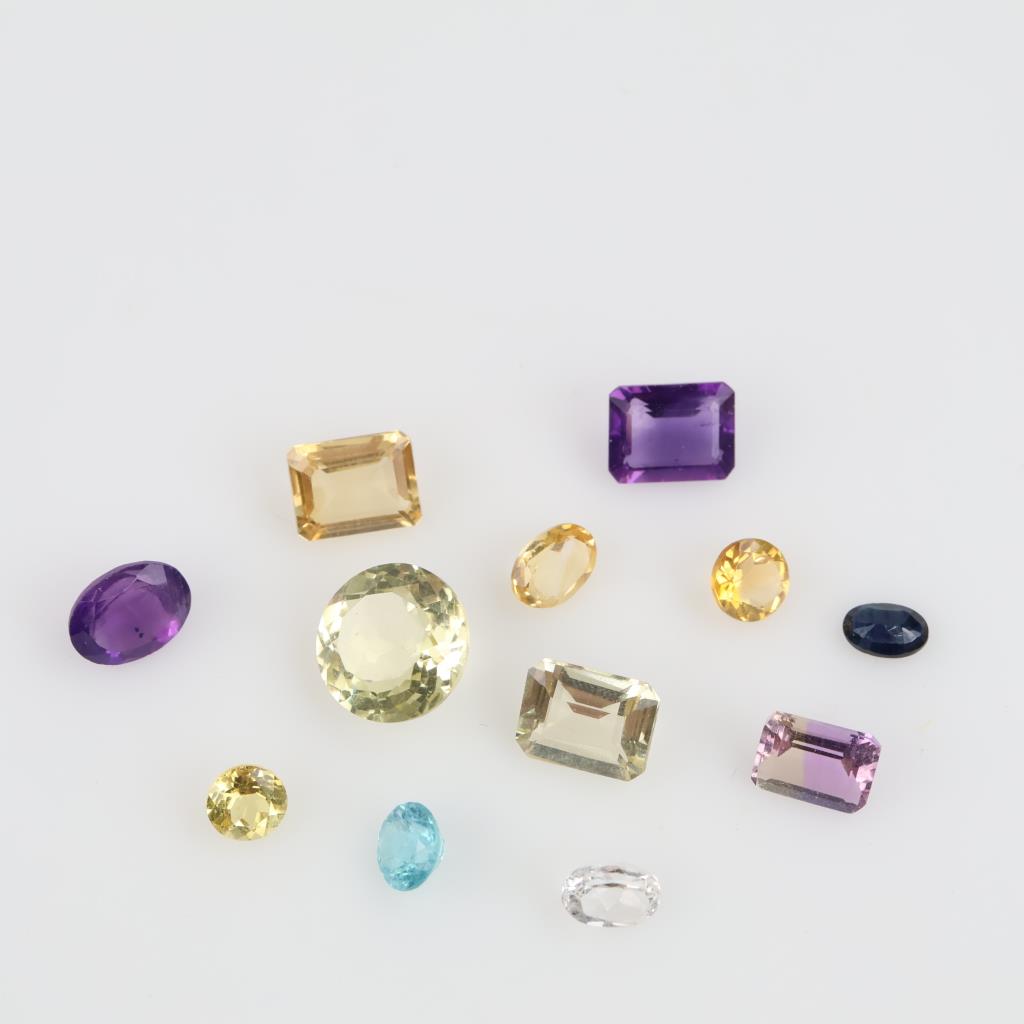 Faceted Loose Jewelry Craft Stones, 10+ Pieces