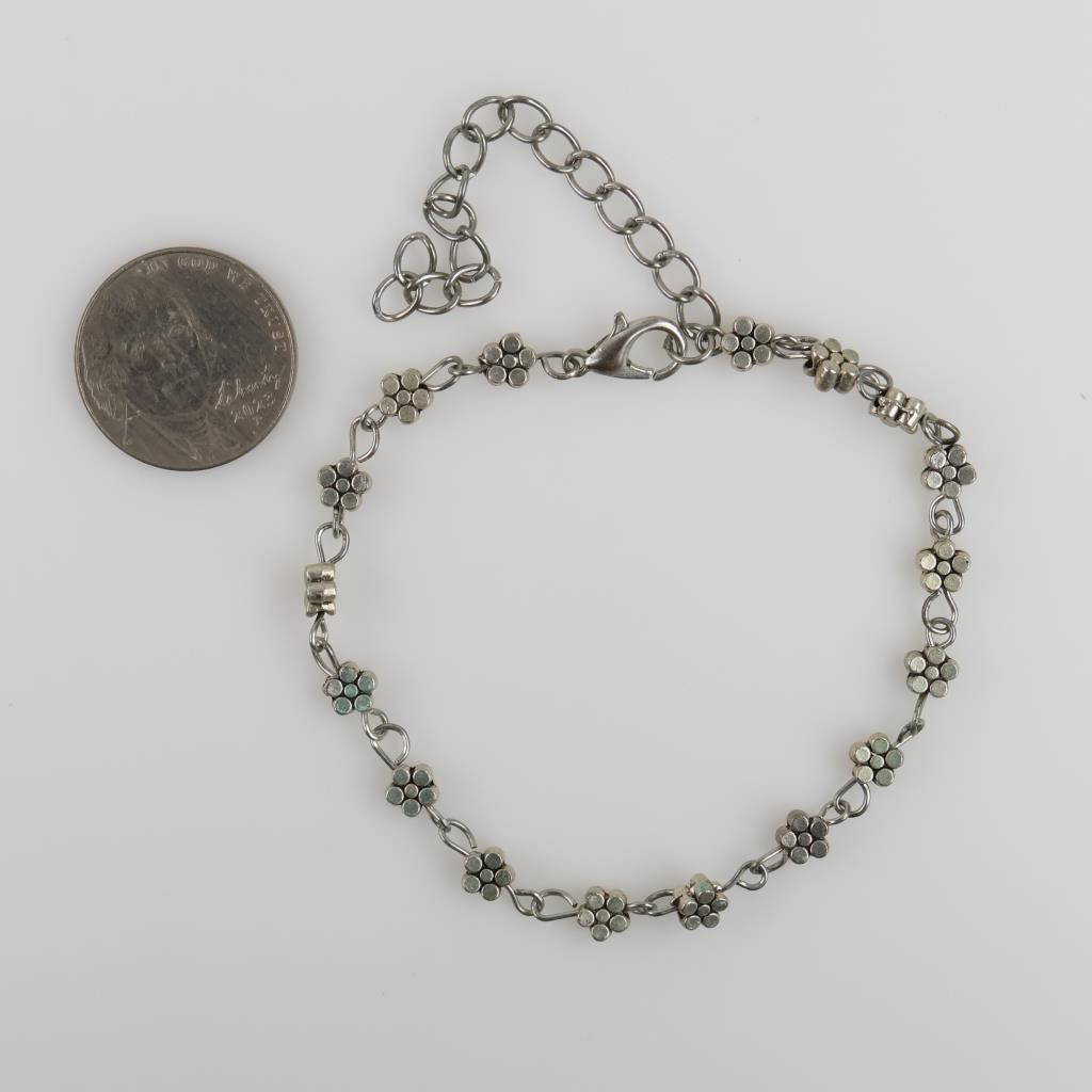 Fashion Flower Link Bracelet With US Nickel