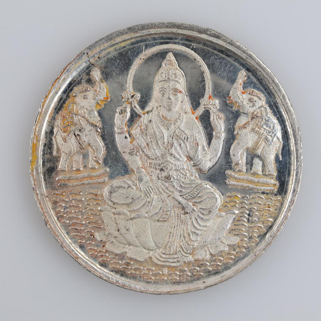 Fine Silver Laxmi, Goddess Of Wealth Token