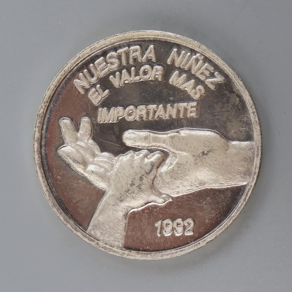 Fine Silver Mexican Bankers Association 1 Troy Oz Round