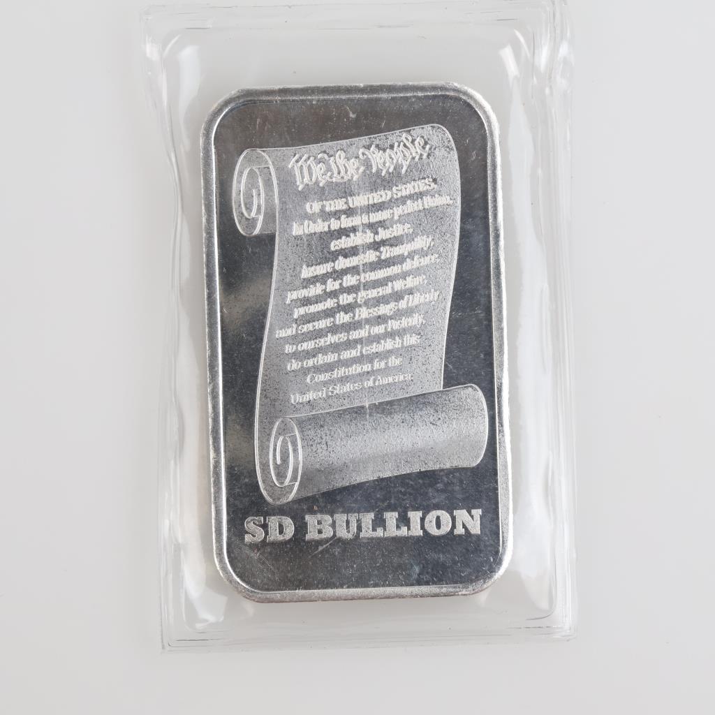 Fine Silver SD Bullion Liberty 1 Troy Oz Bar
