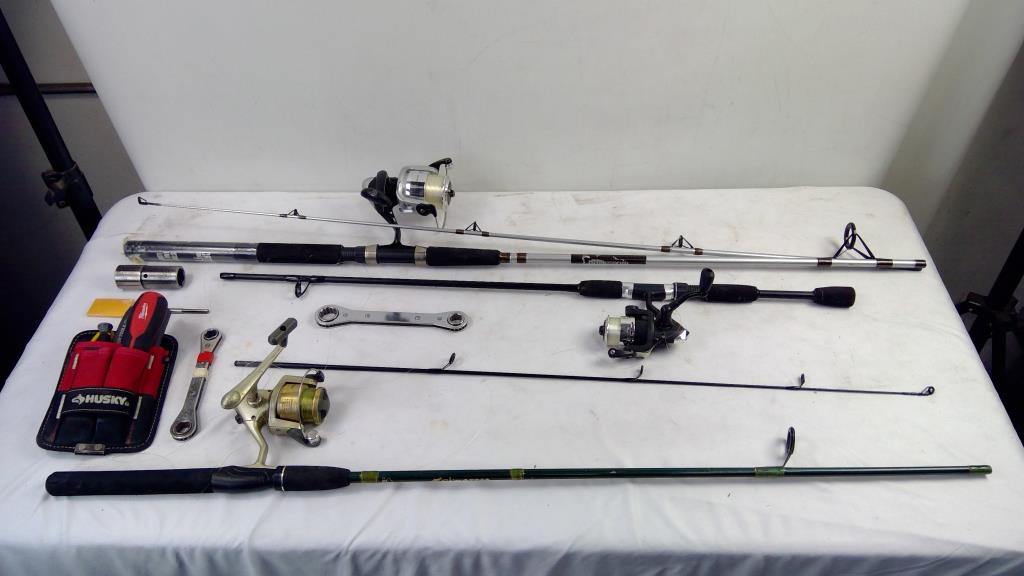 Fishing Rods 2 Pieces And  Misc Tools