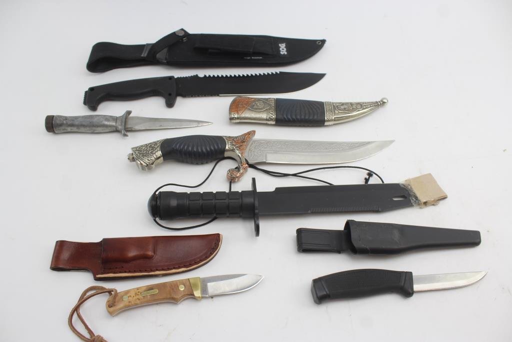 Fixed Blade Knives SOG, Old Timer And More 6 Items Property Room