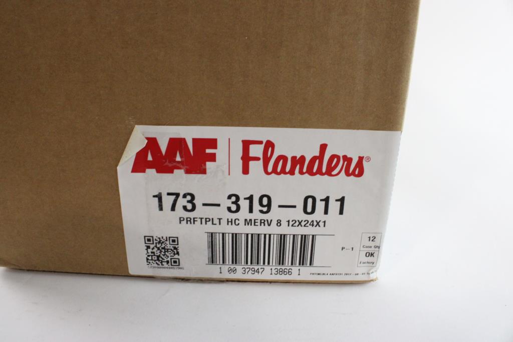 Flanders 12x24x1 Filters, 12 Count Box Property Room