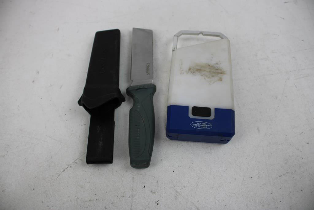 Flashlights, Work Light Bulk Lot With Camillus Knife, 6 Pieces